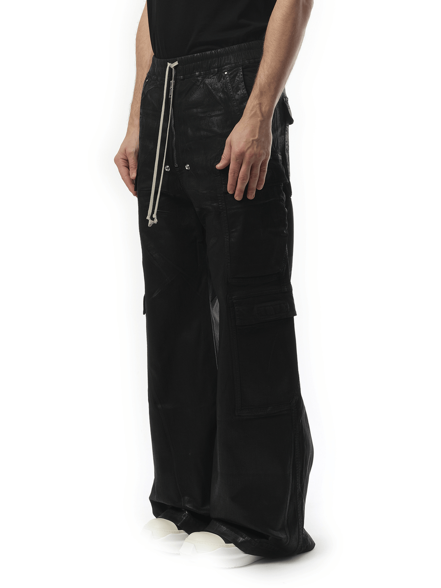 Rick Owens Drkshdw Double Cargo Jumbo Belas in Black