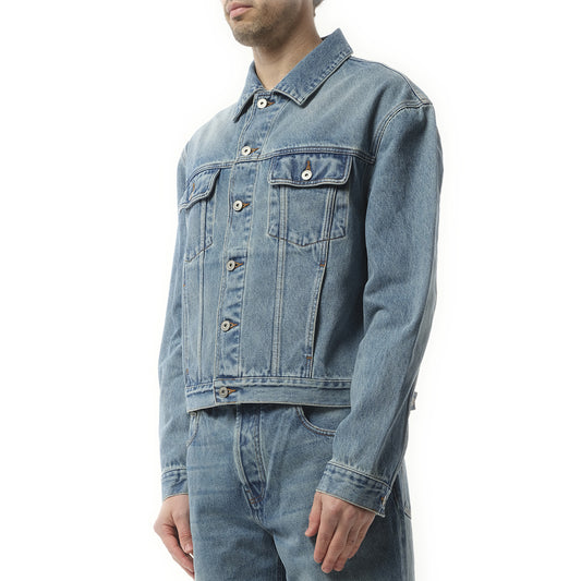 La Veste Denim in Blue/Tabac