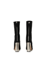 Suede Boots in Black Top View | ALEXANDER MCQUEEN