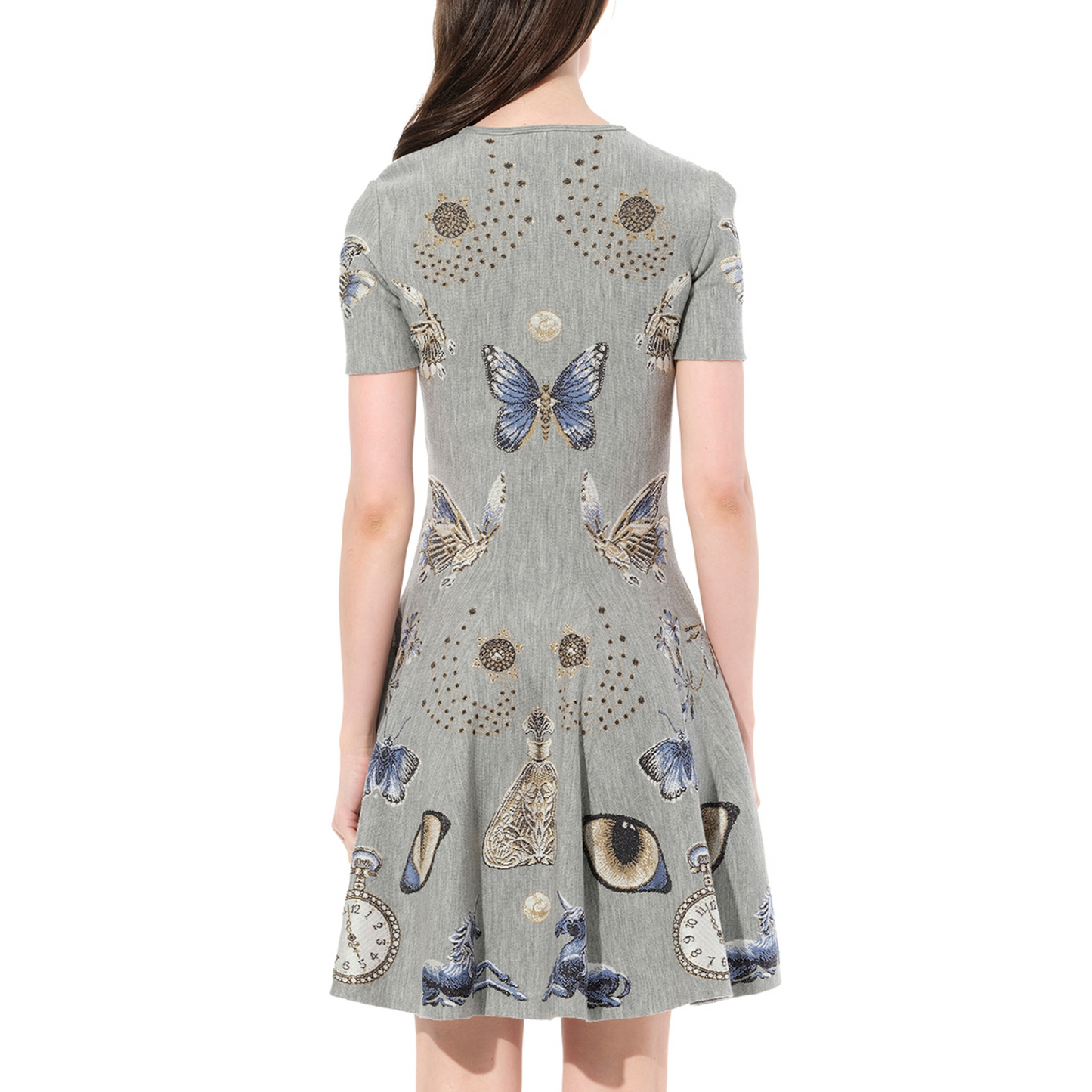 Alexander Mcqueen Mini Jacquard Dress 445432 Q1Vzx