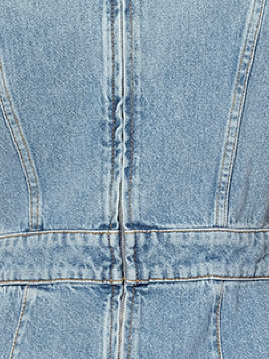 Abito Denim Dress in Blue