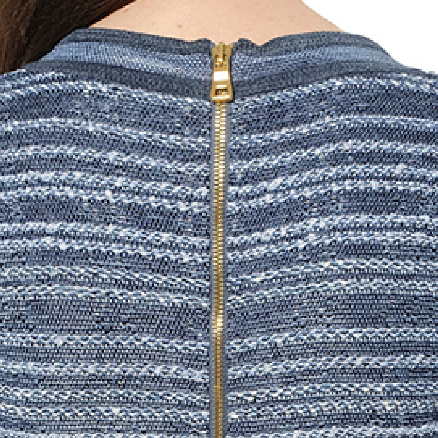 Balmain V Neck Knit Dress in Blue