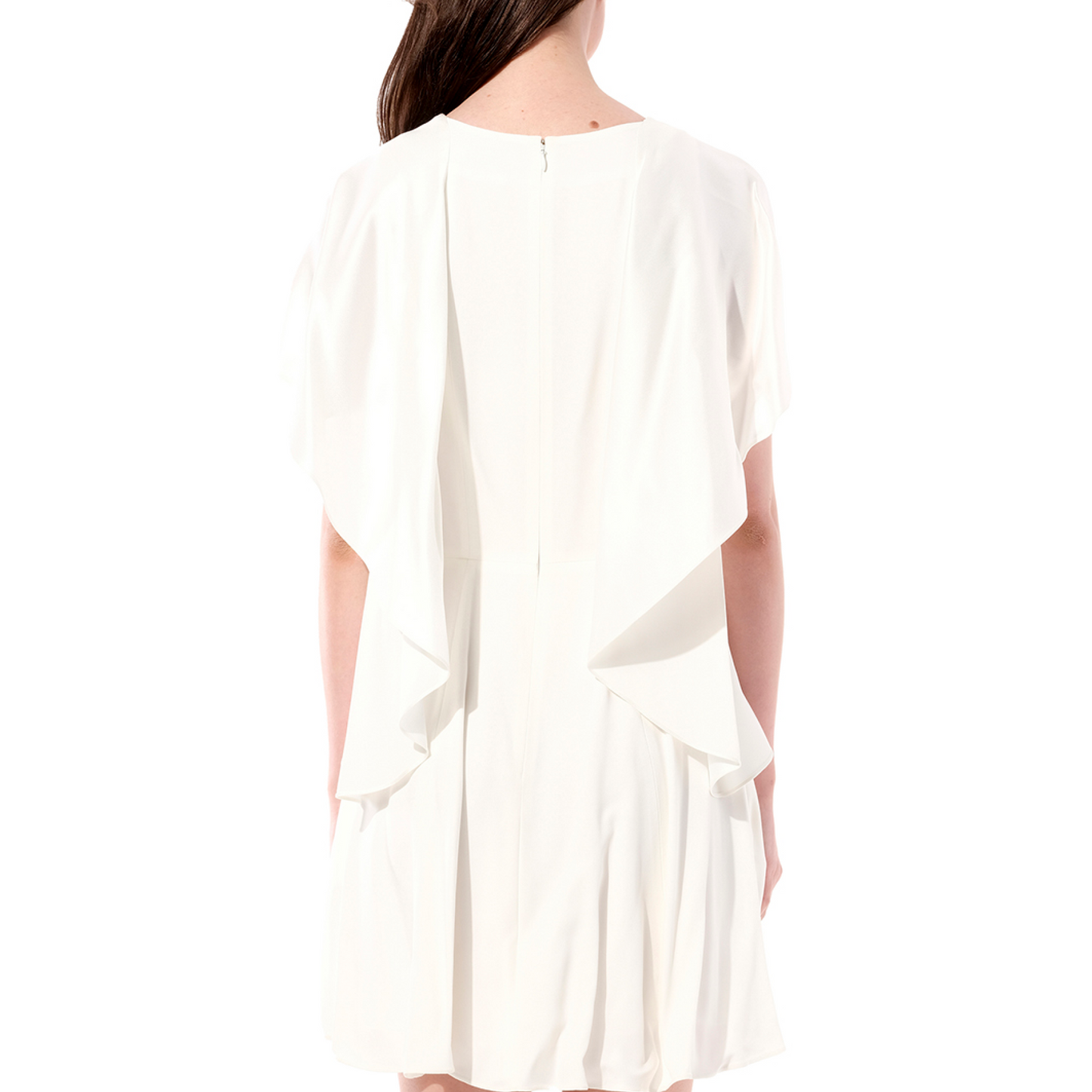 Breezy Romantic Short Sleeve Dress in White