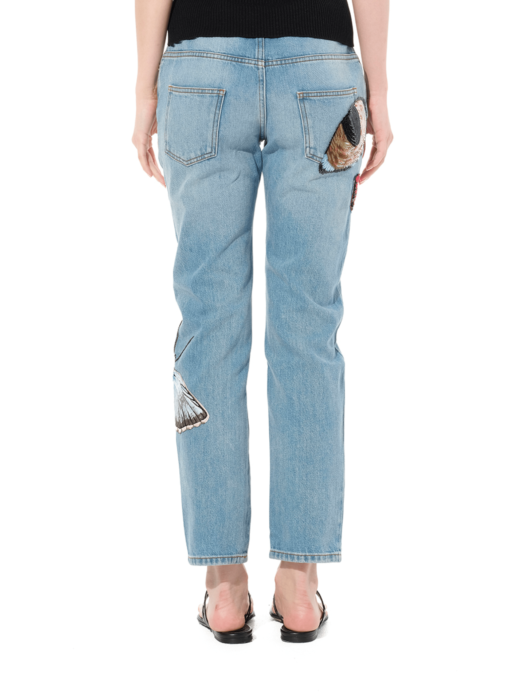 Denim Pants with Print