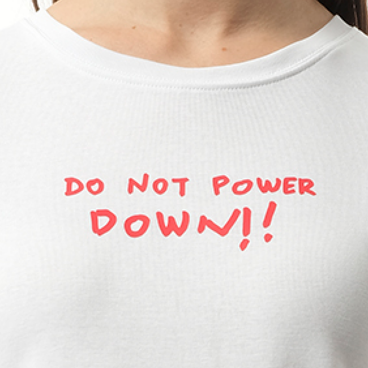 Power Down Slim Fit T-Shirt in White/Red