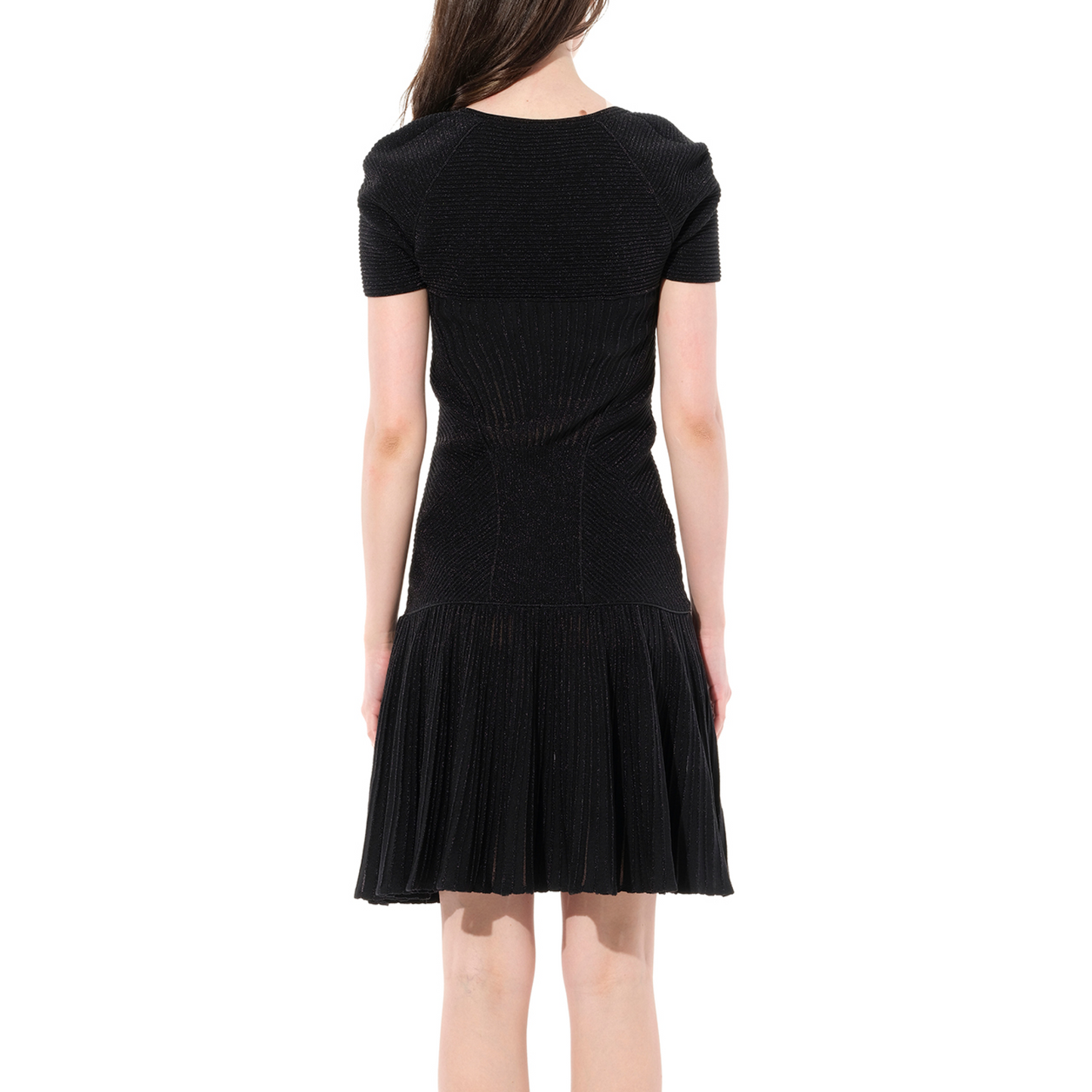 Knit Metal Dress in Blk