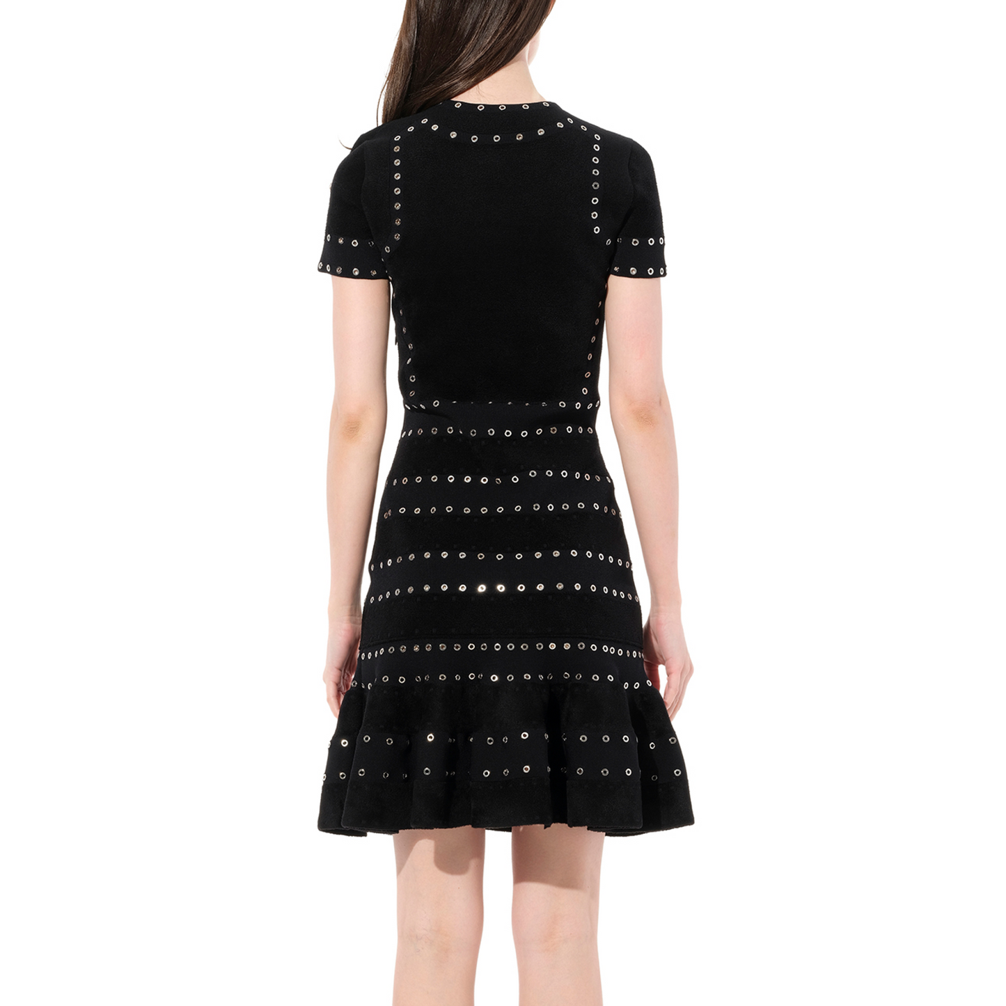 Eyelet Mini Dress in Black