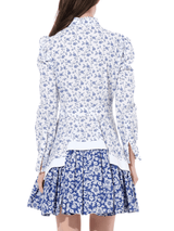 Victorian Floral Mini Dress in White