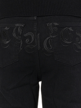 Emb Denim Jeans in Black