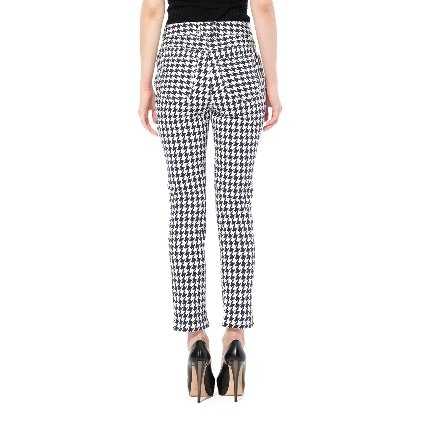 Dogtooth Jeans in White