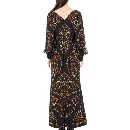 IV Long  Sleeve Silk Dress