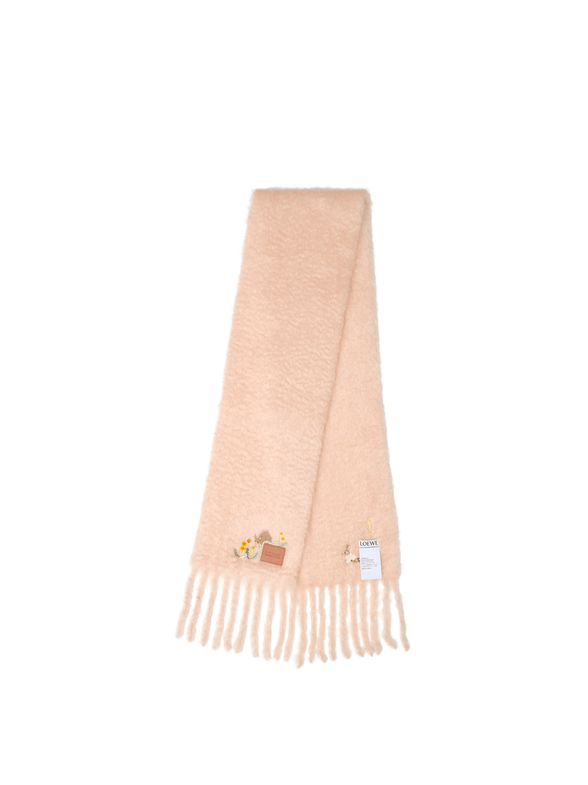 Loewe Bunny Scarf in Light Peach