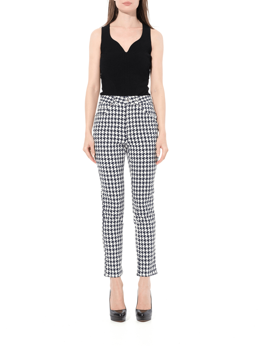 Dogtooth Jeans in White