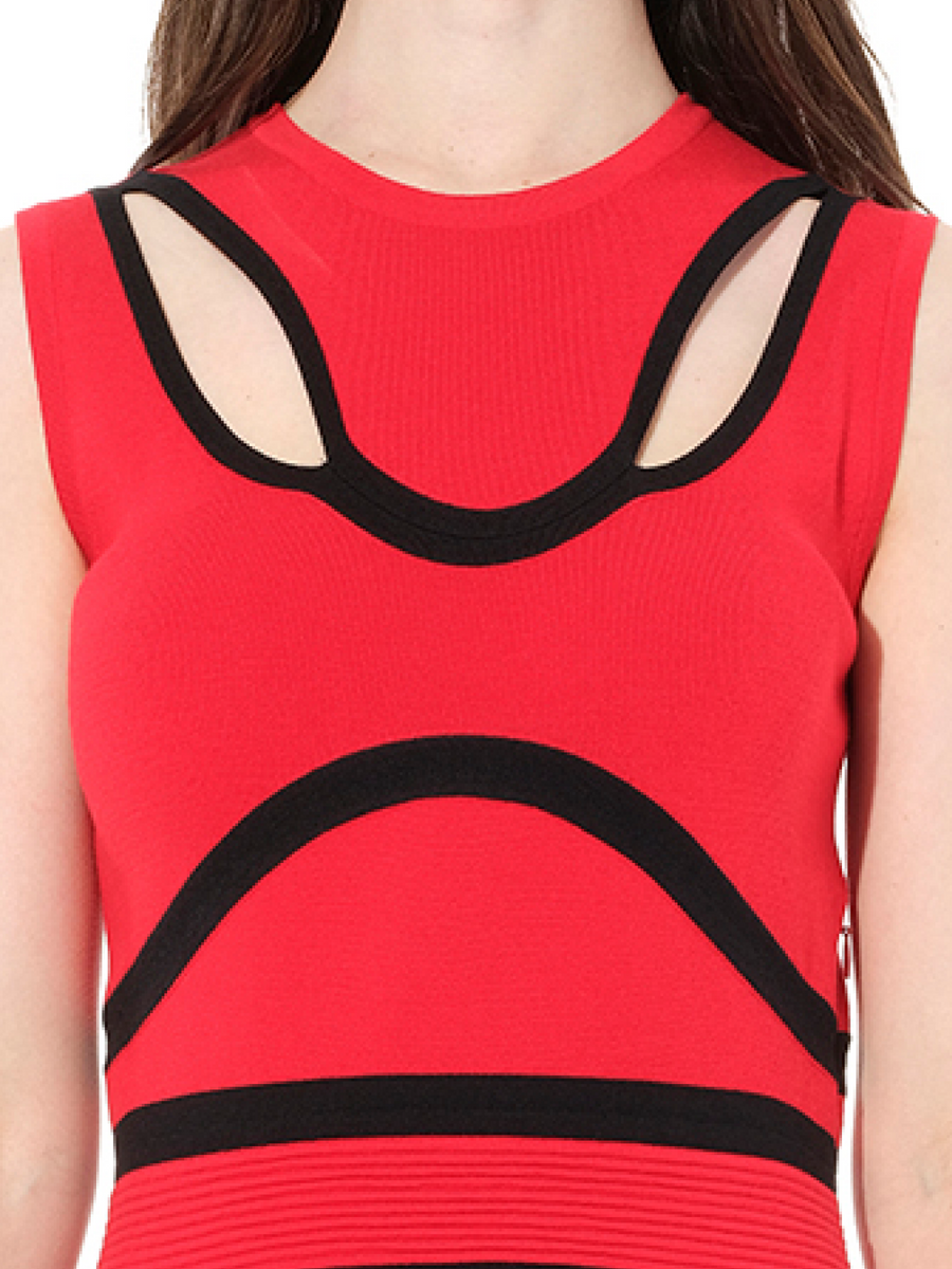 Sleeveless Mini Dress in Red