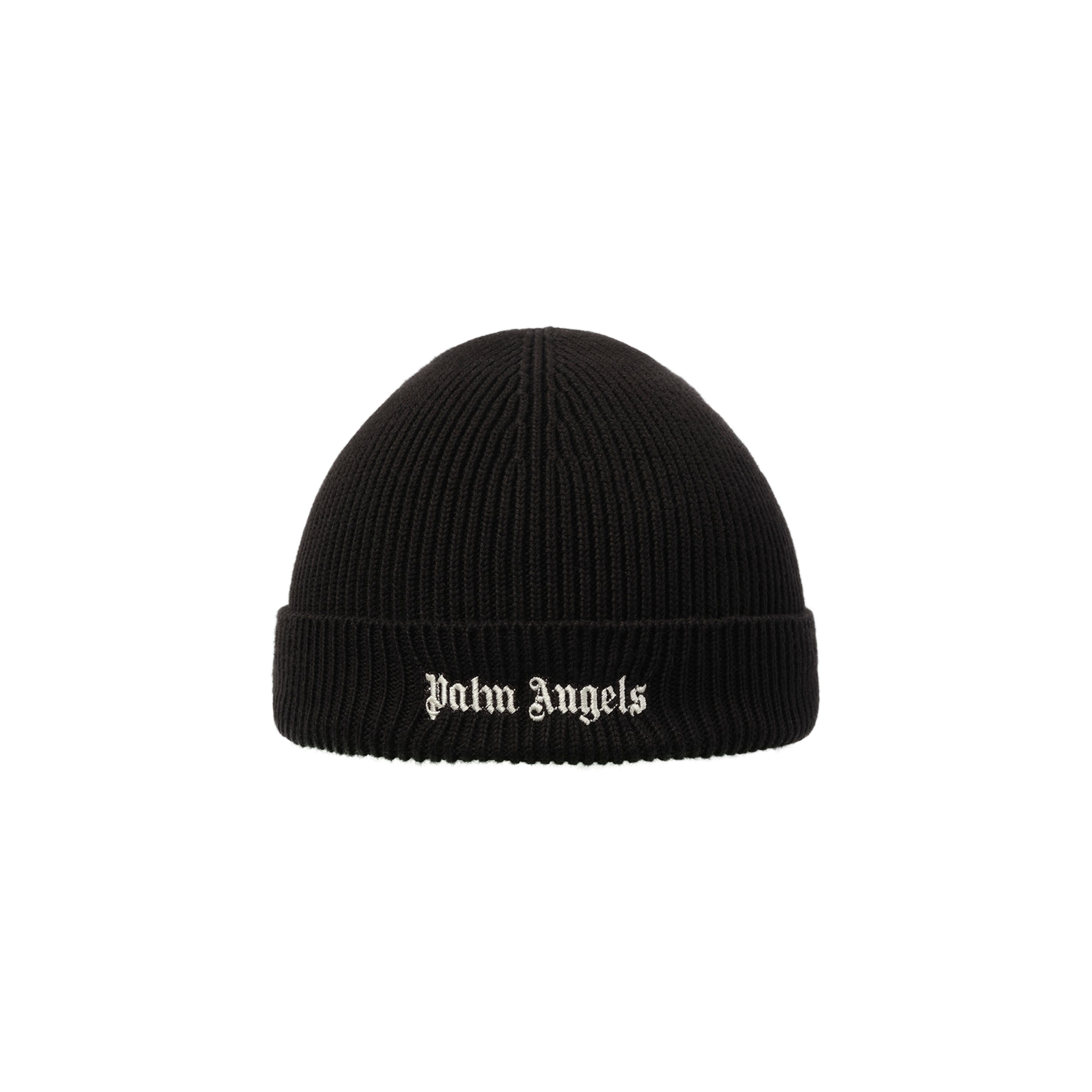 Classic Logo Short Beanie in Black/Off White