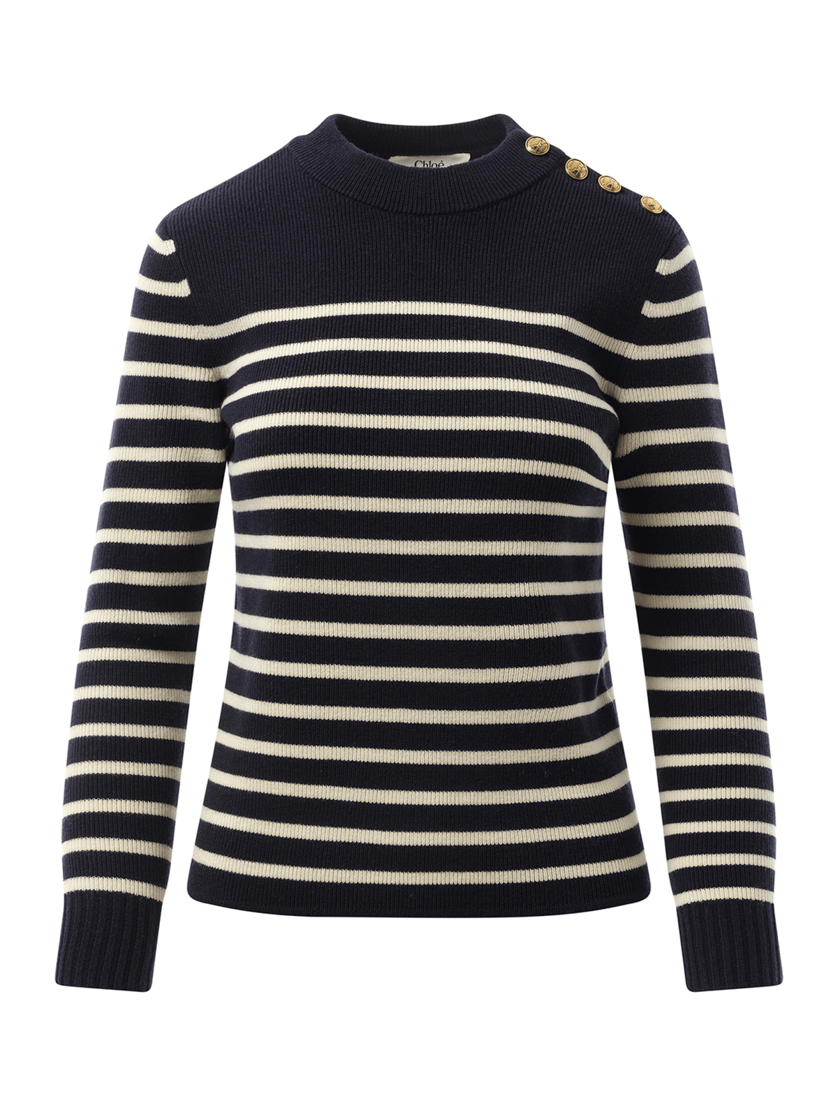 Chloe Chloe Mariniere Sweater in Blue/White