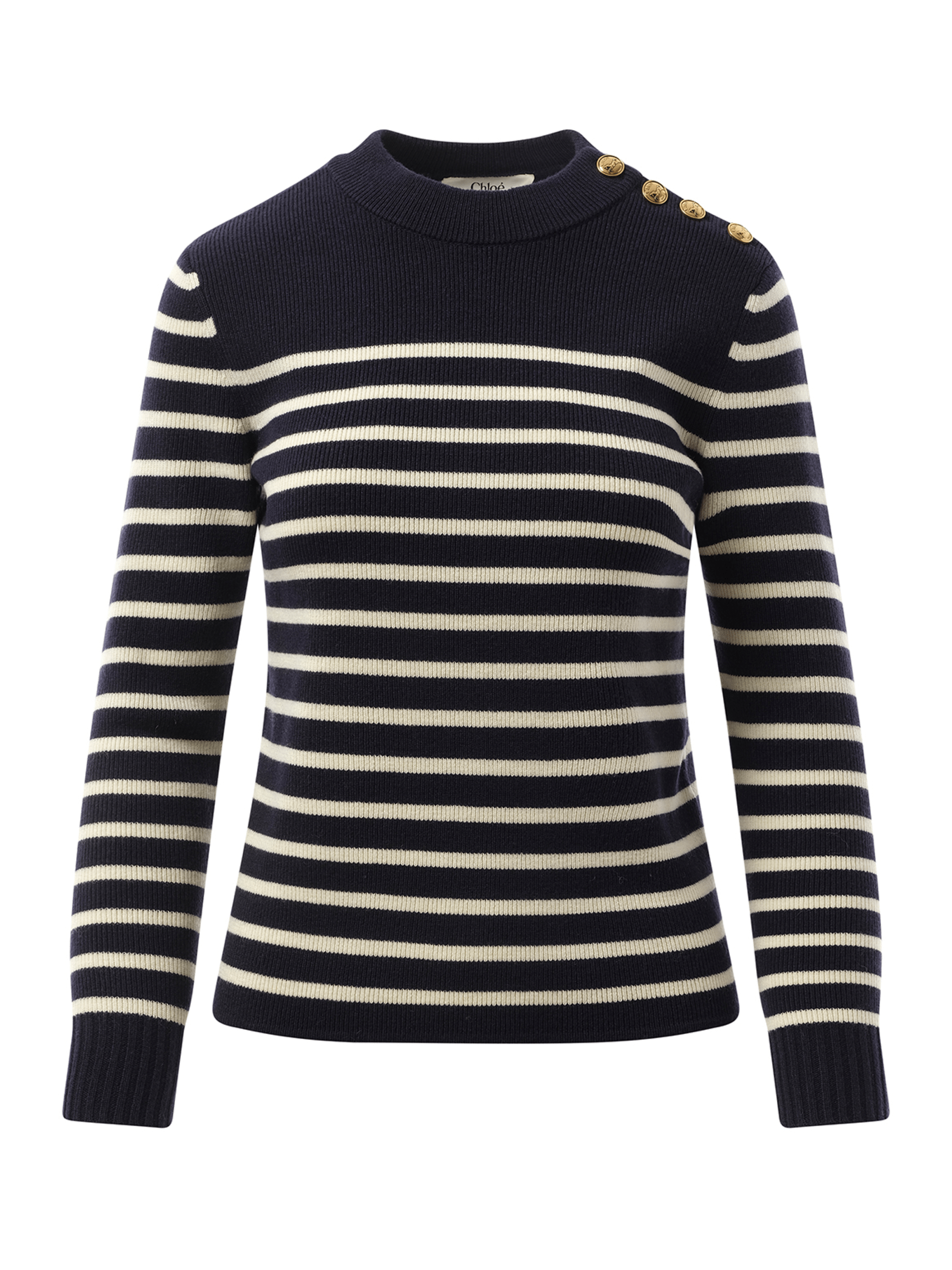 Chloe Chloe Mariniere Sweater in Blue/White