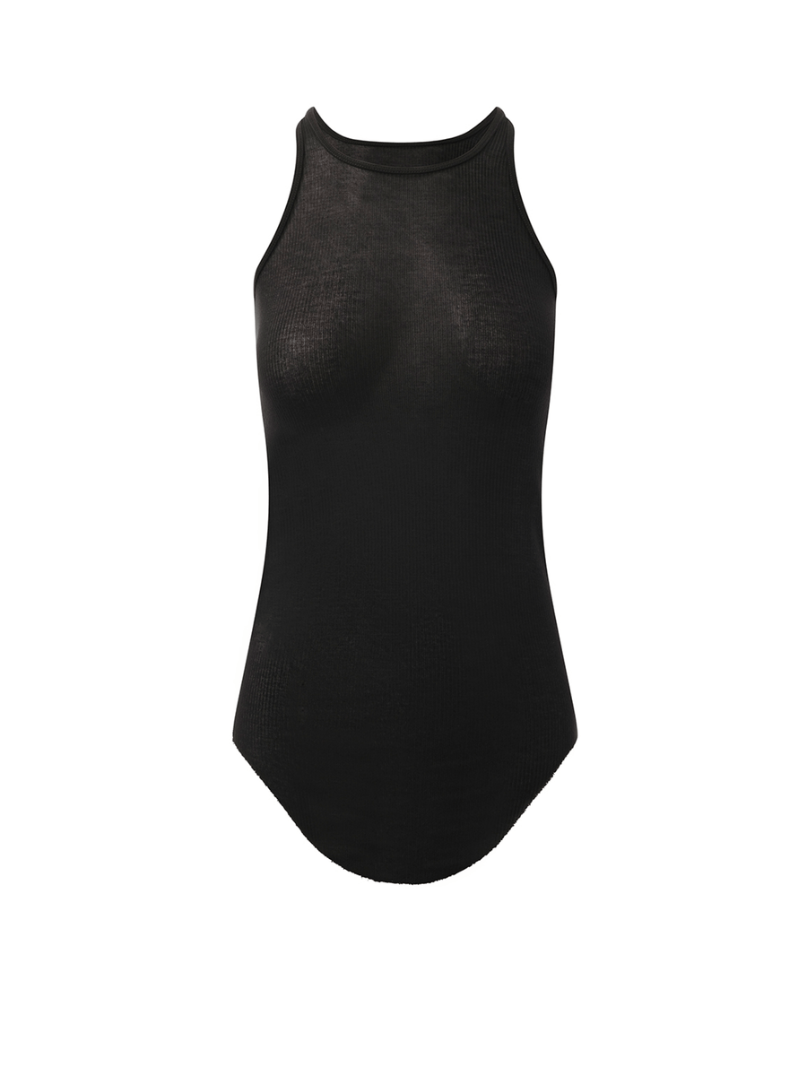 Rick Owens Basic Rib Tank Top in Black