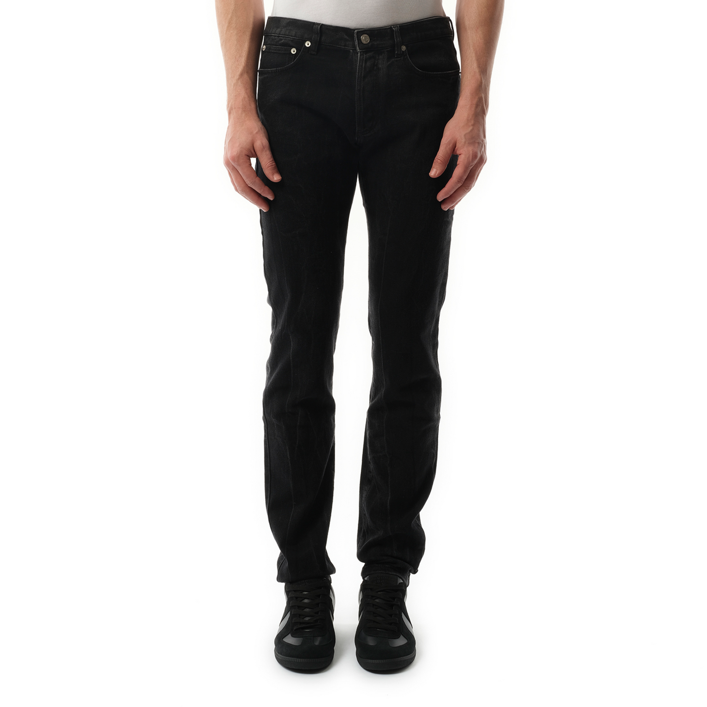 Slim Fit Jeans in Black/Grey