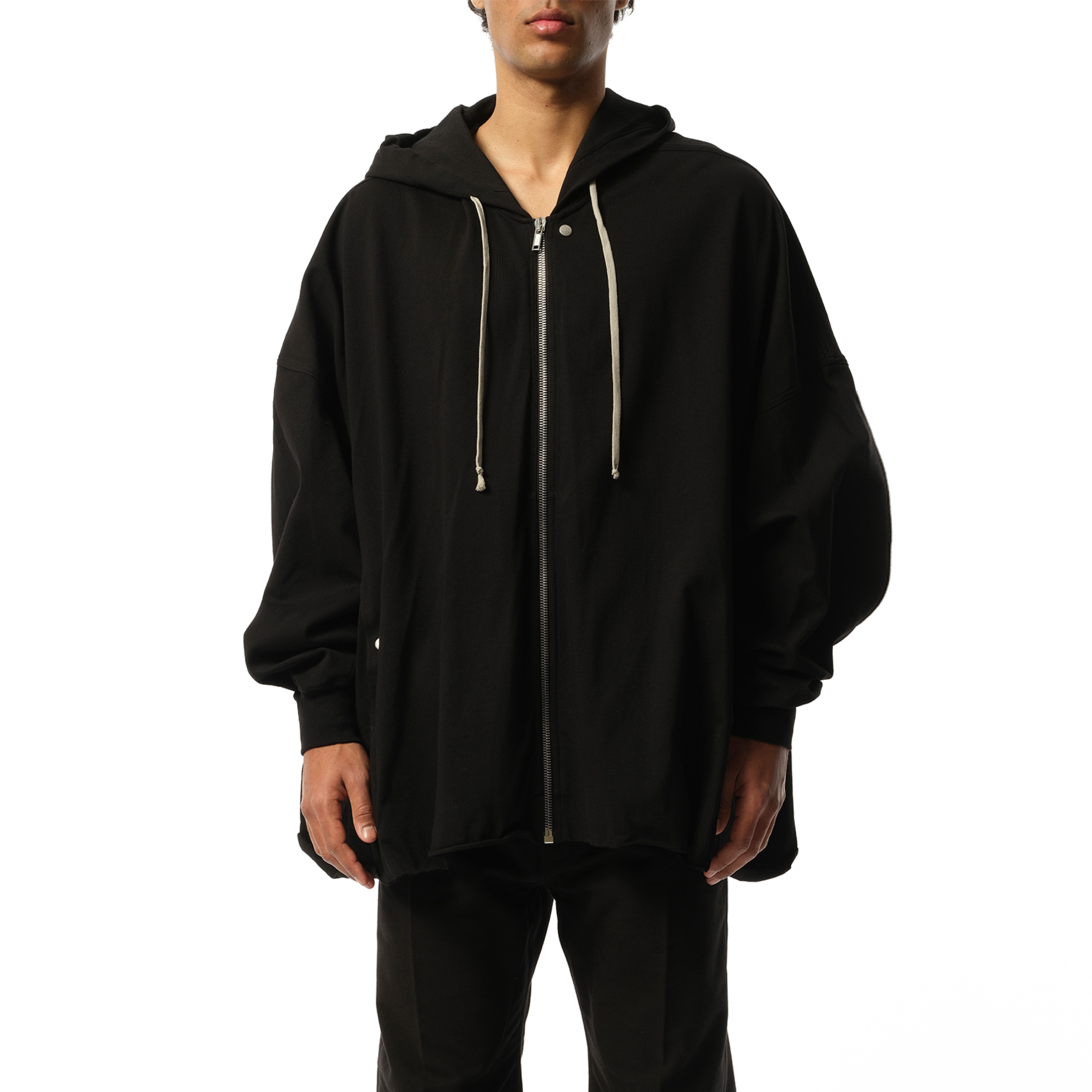 Jumbo Peter Zip Hoodie in Black