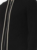 Rick Owens Zipped Knit Hoodie in Black