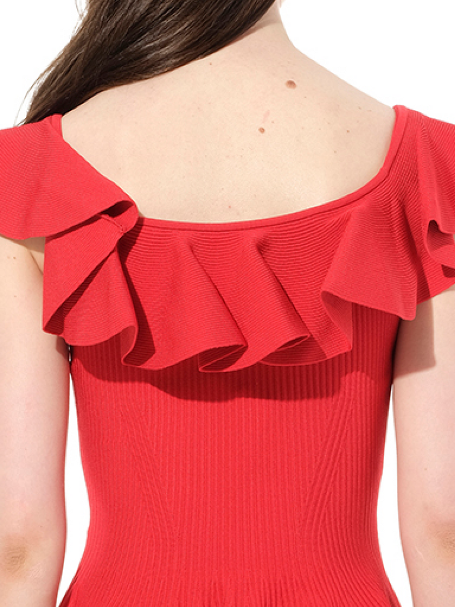 Stretch Mini Dress in Red