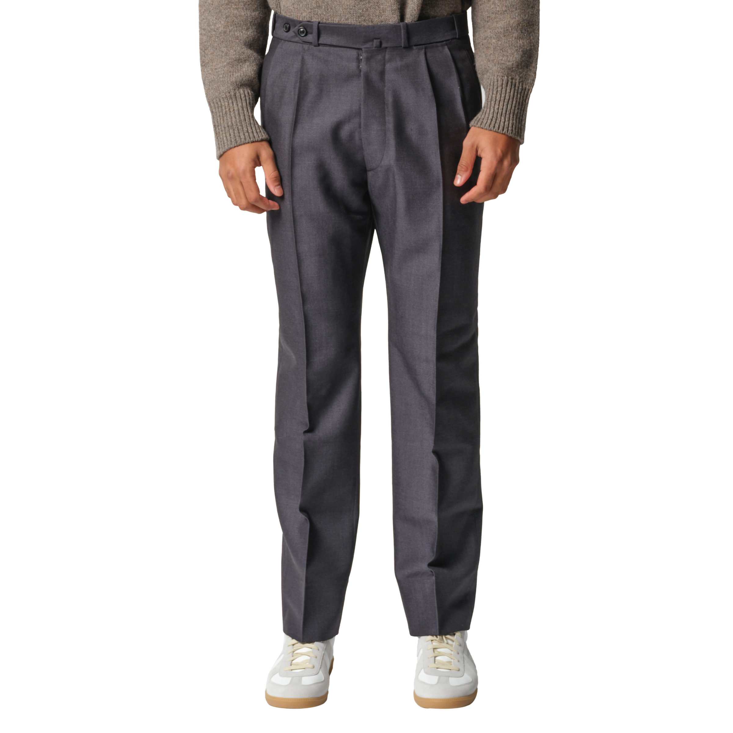 British Mohair Suit Pants in Charcoal