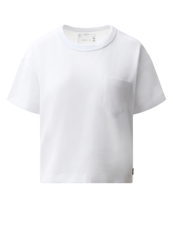 Sacai S Jersey T-Shirt in White