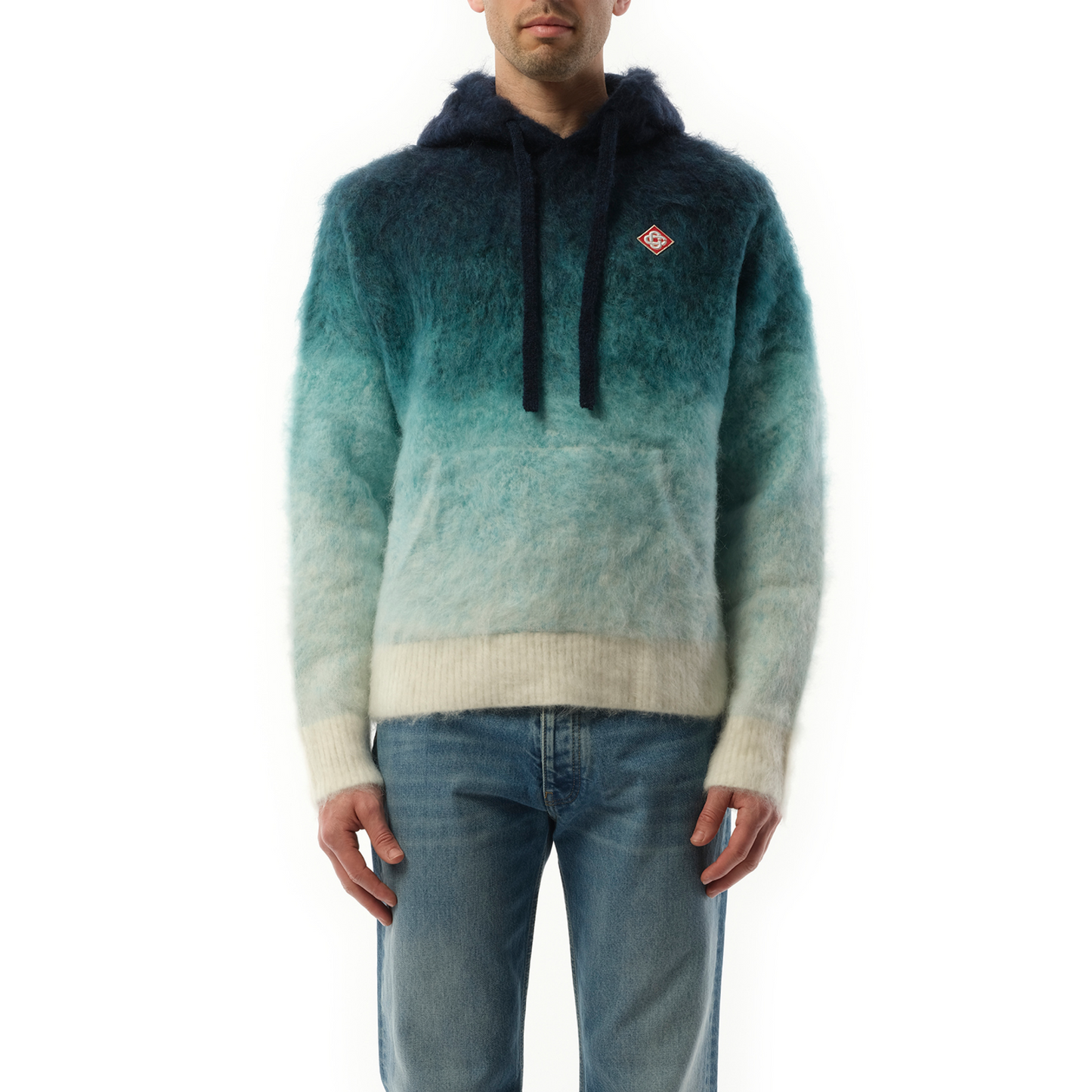 Gradient Mohair Hoodie in Multicolour