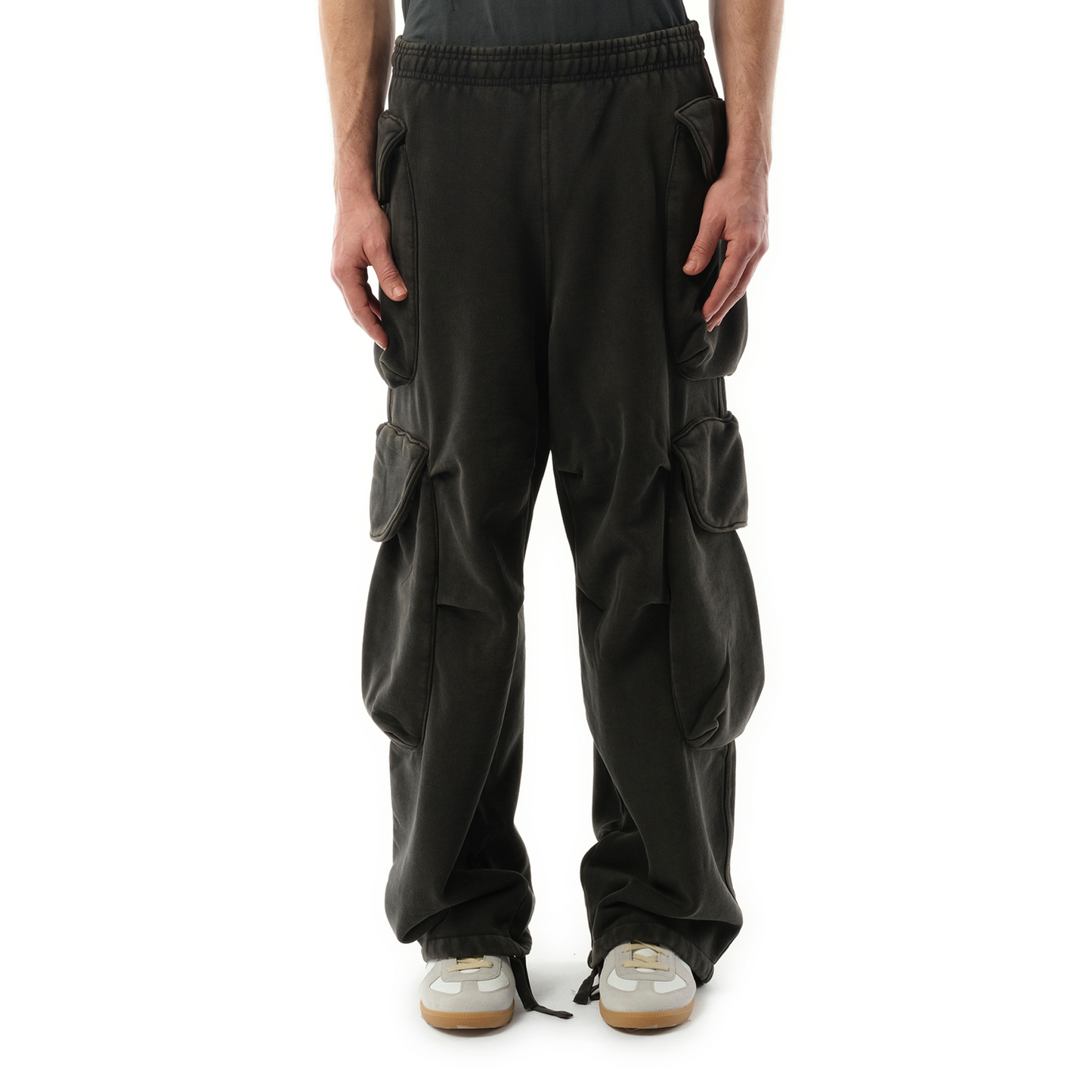 Heavy Gocar Sweatpants in Washed Black