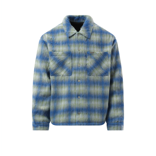 Textured Overshirt in Electric Blue