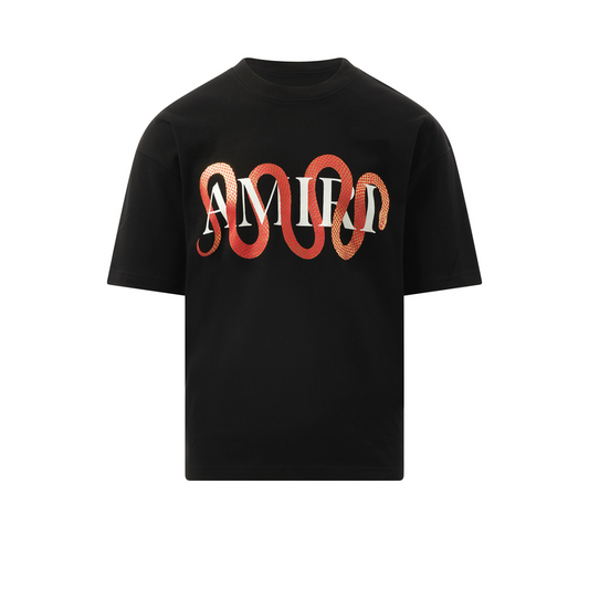 Amiri Snake T-Shirt in Black