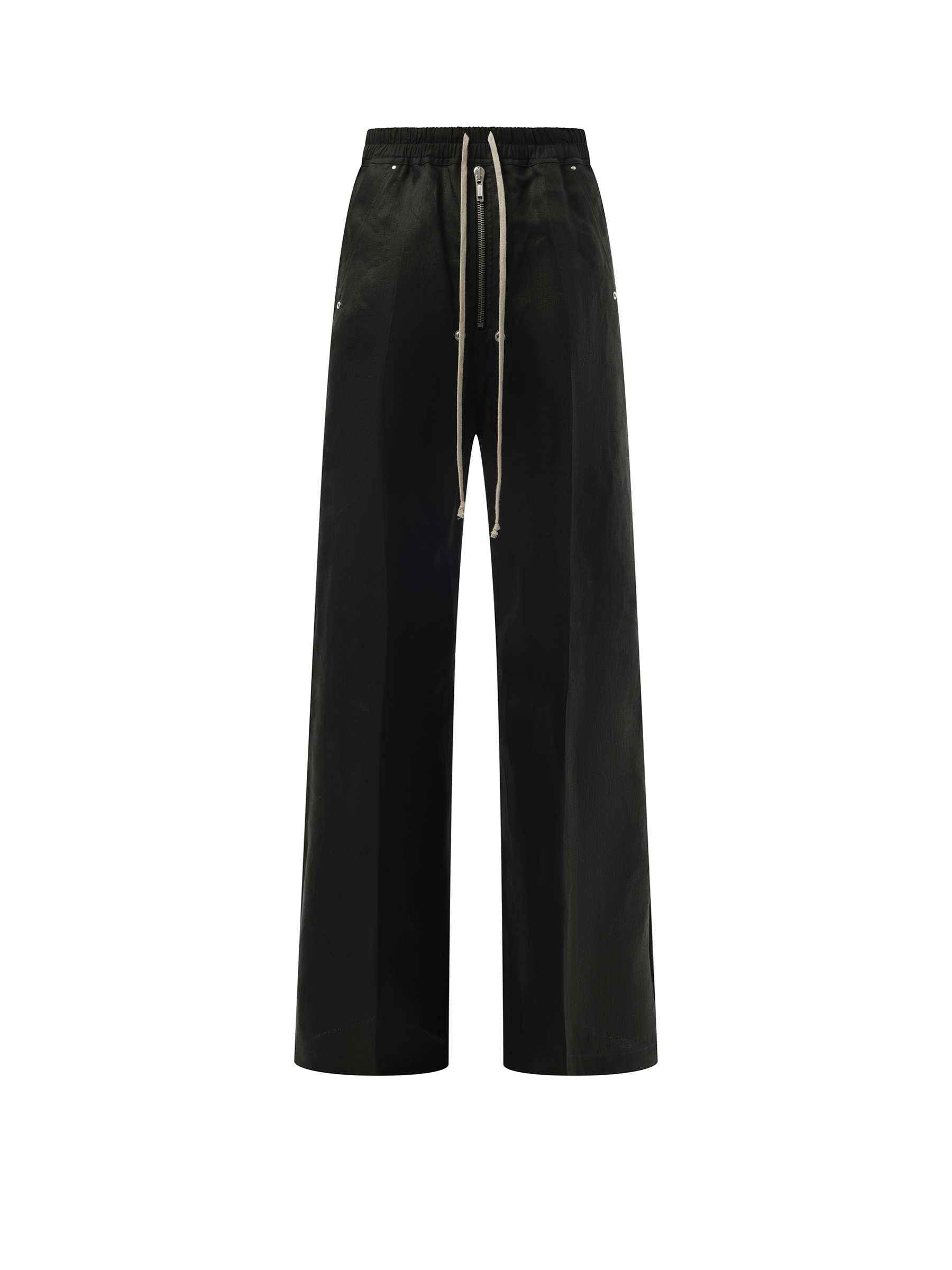 Rick Owens Linen Wide Bela Pants in Black
