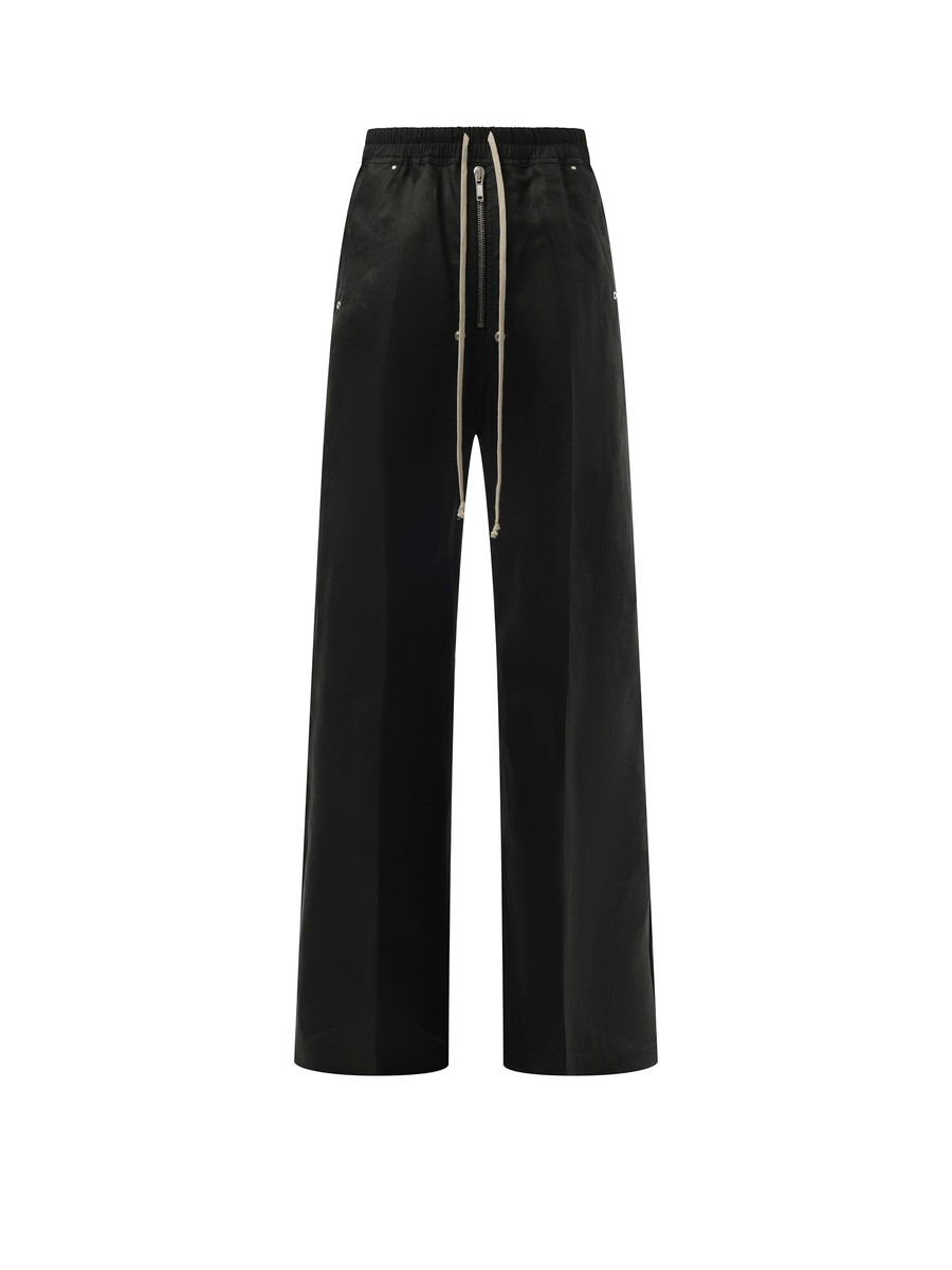 Rick Owens Linen Wide Bela Pants in Black