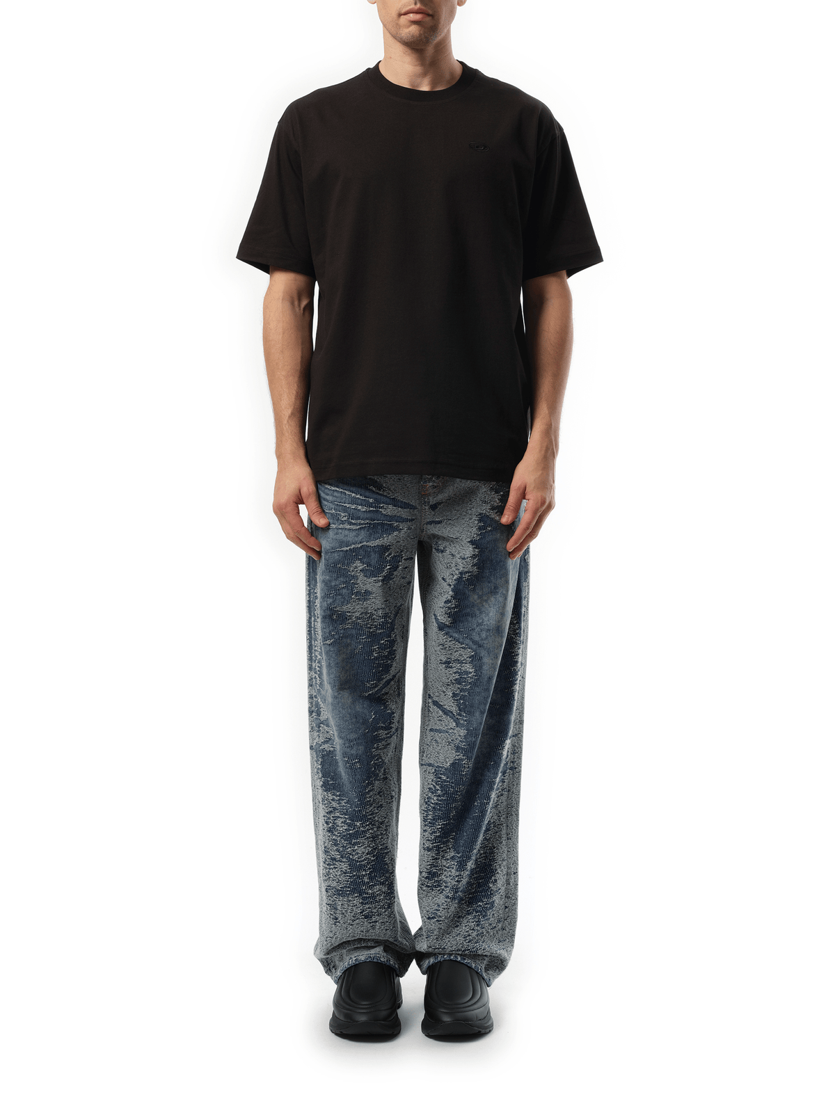 Diesel T-Boggy Oval D T-Shirt in Black