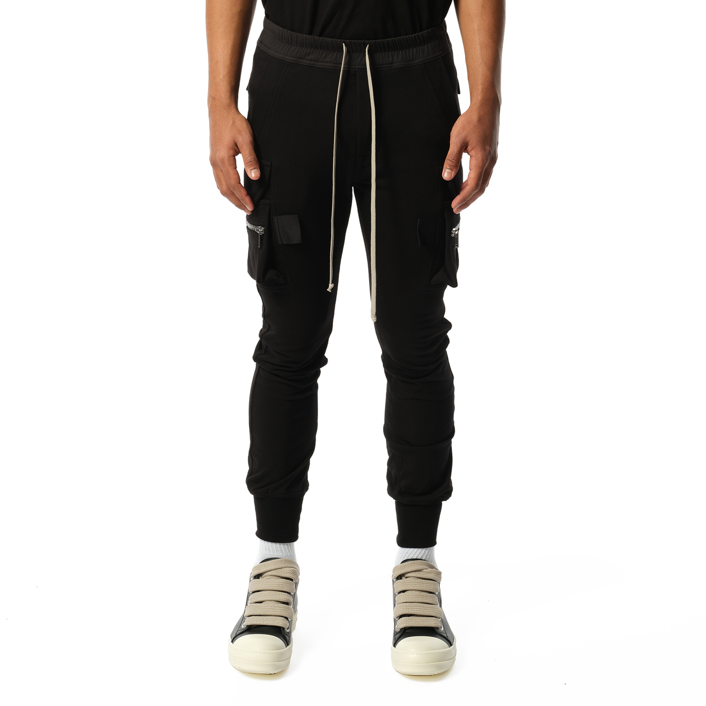 Cotton Mastodon Cargo Pants in Black