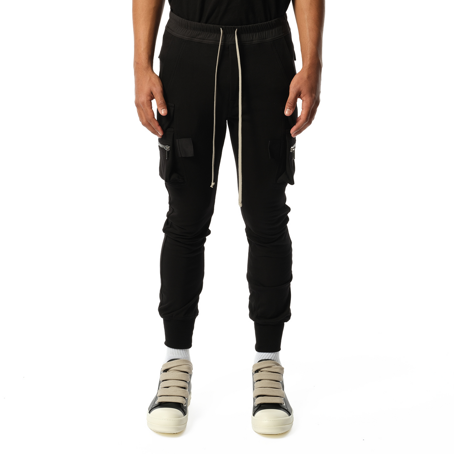 Cotton Mastodon Cargo Pants in Black