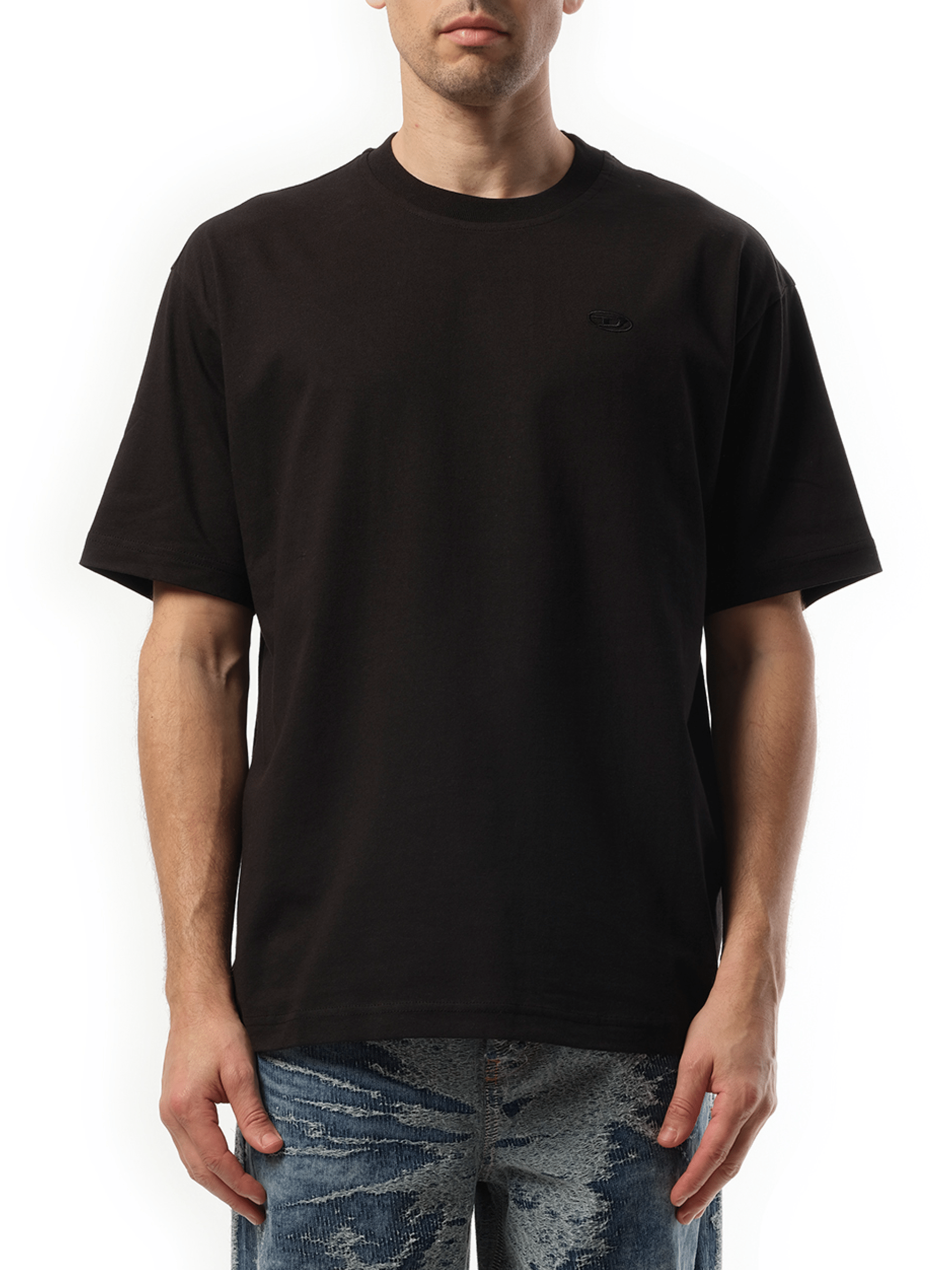 Diesel T-Boggy Oval D T-Shirt in Black