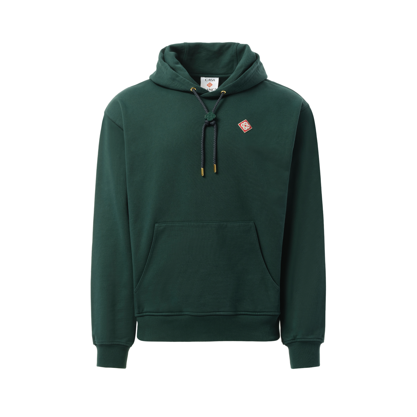 Embroidered CC Patch Hoodie in Green