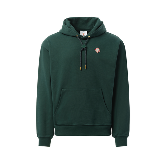 Embroidered CC Patch Hoodie in Green