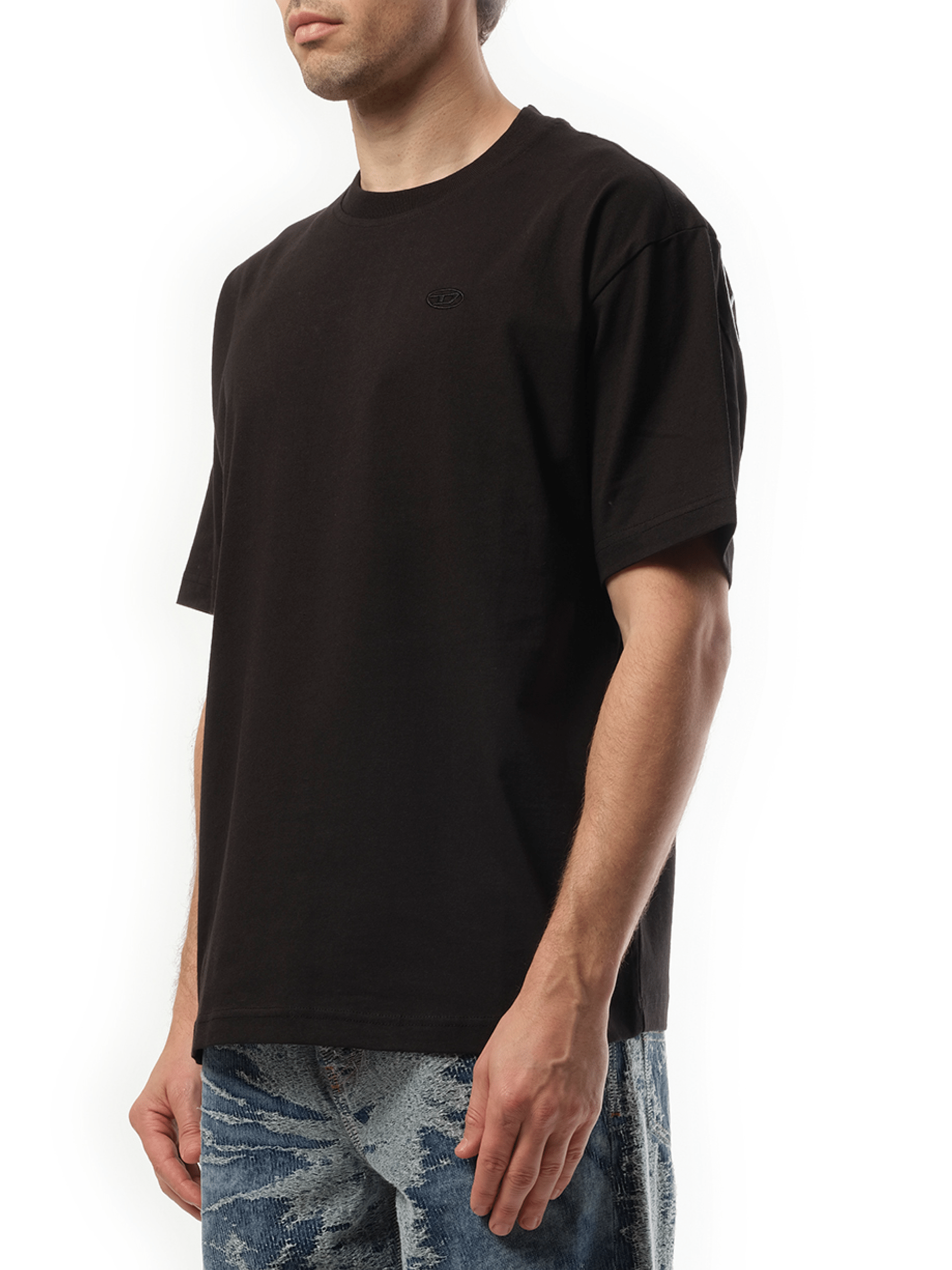 Diesel T-Boggy Oval D T-Shirt in Black