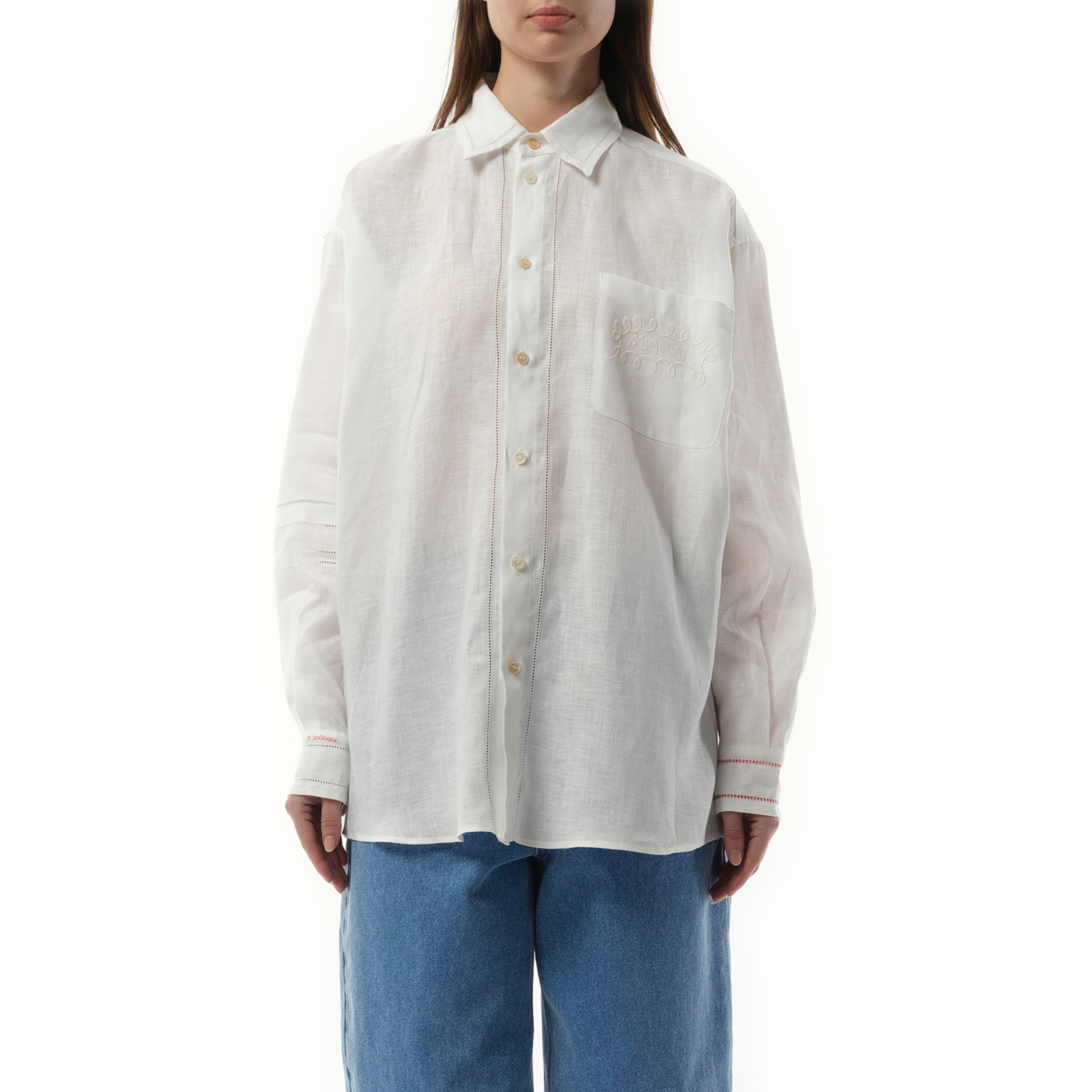 Long Sleeve Shirt in Lily White