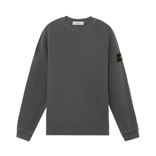 Diagonal Fleece Sweatshirt in Lead Grey