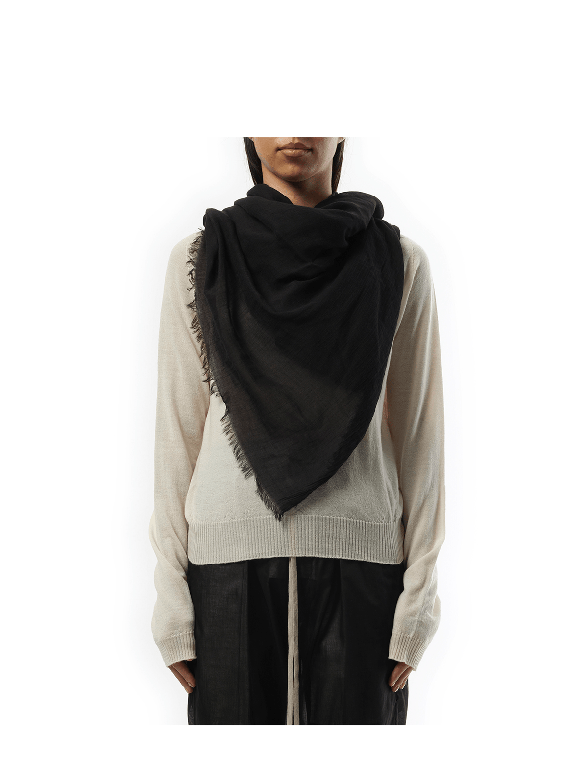 Rick Owens Kika Mega Scarf in Black