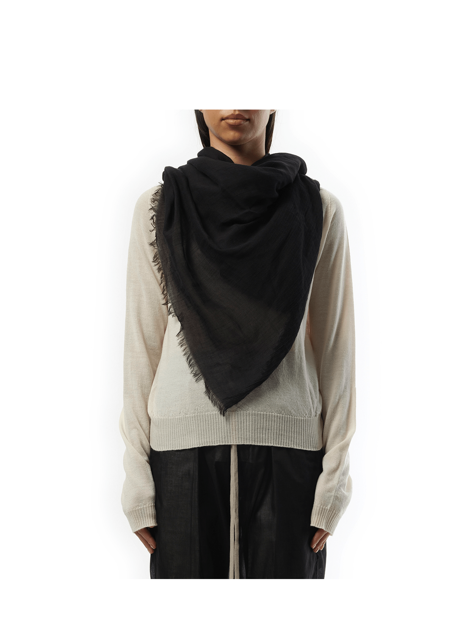 Rick Owens Kika Mega Scarf in Black