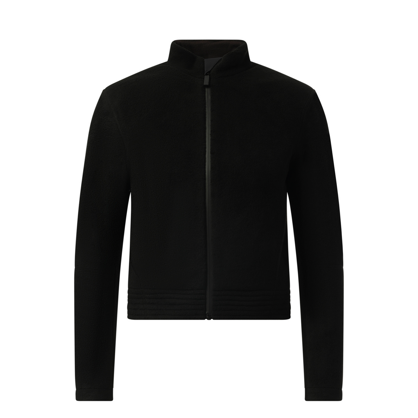 Fleece Zip-Up Jacket in Black