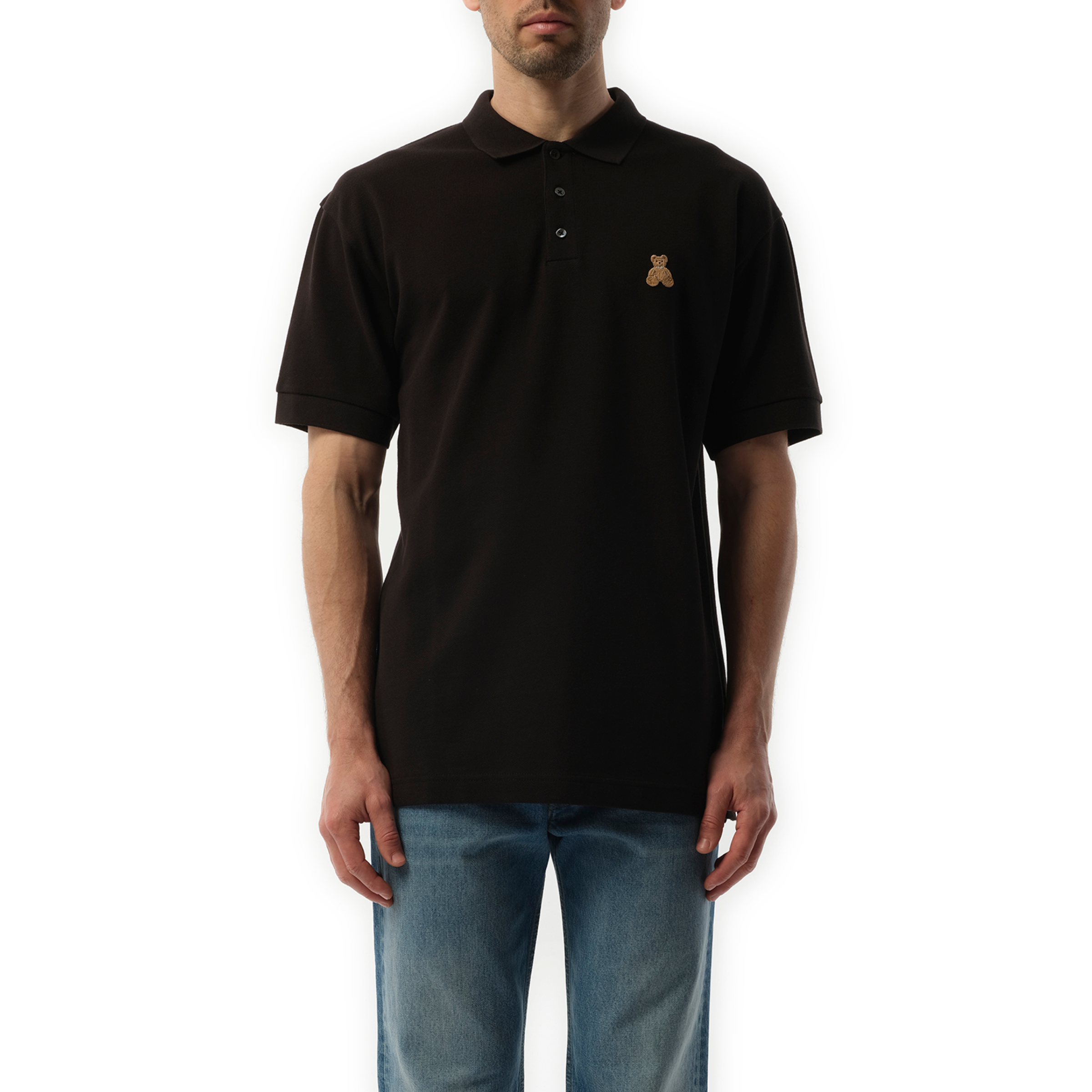 Mini Bear in Mind Polo in Black/Brown