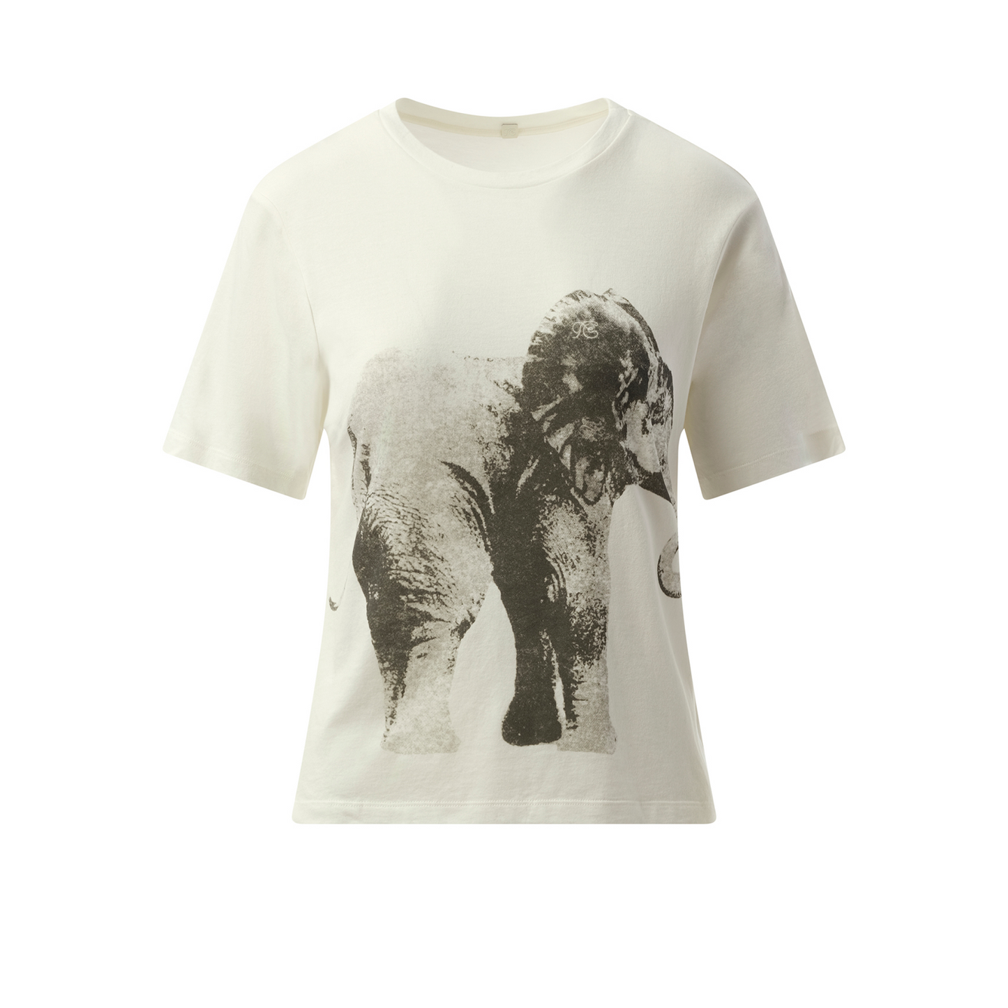 Elephant Printed T-Shirt in White