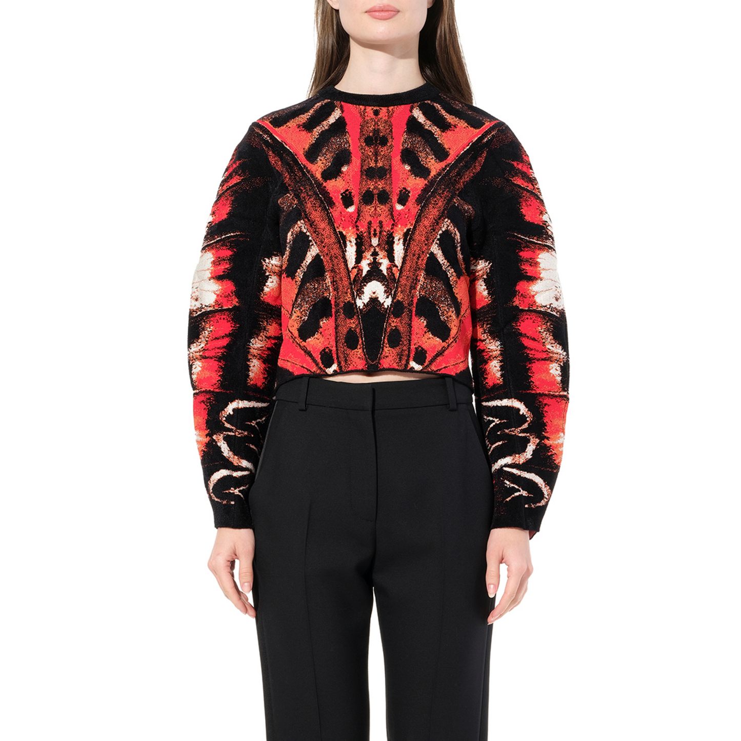 Butterfly Jacquard Knitwear in Red