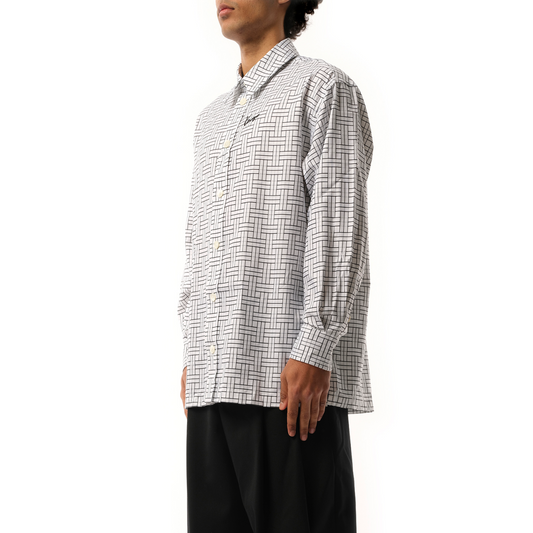 Kenzo Weave Oversized Shirt in White